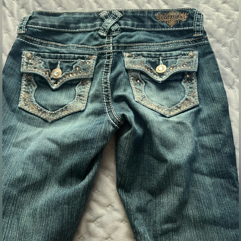 Hydraulic Skinny jeans with gold accent pockets size 1/2